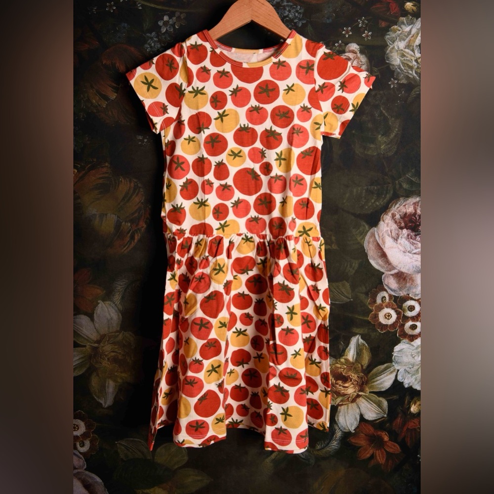 BNWT Winter Water Factory tomato print short sleeve dress size 10